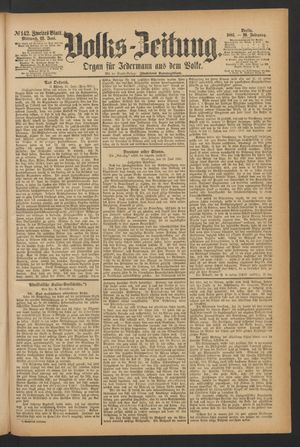 Volks-Zeitung vom 22.06.1881