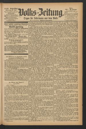 Volks-Zeitung vom 23.06.1881