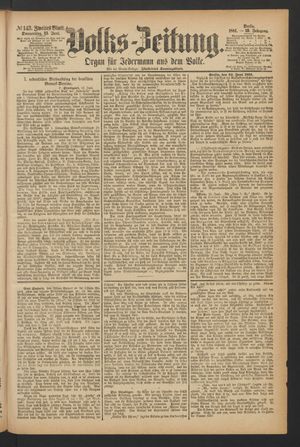 Volks-Zeitung vom 23.06.1881