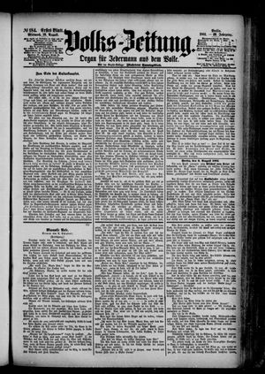 Volks-Zeitung vom 10.08.1881