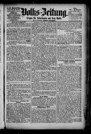 Volks-Zeitung vom 25.08.1881