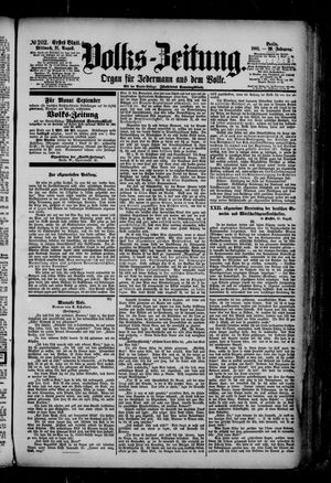 Volks-Zeitung vom 31.08.1881