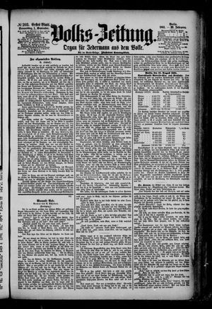 Volks-Zeitung vom 01.09.1881