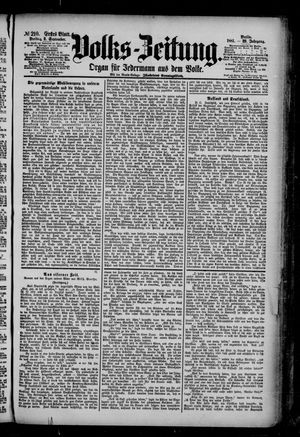 Volks-Zeitung vom 09.09.1881