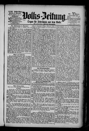 Volks-Zeitung vom 11.09.1881