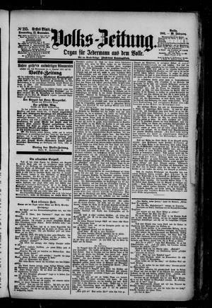 Volks-Zeitung vom 15.09.1881