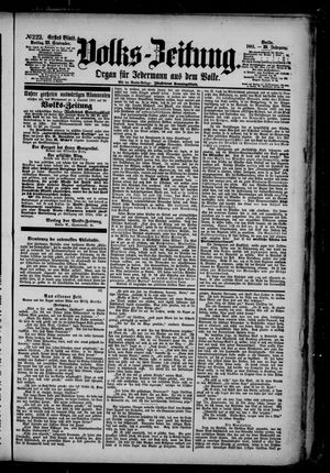 Volks-Zeitung vom 23.09.1881
