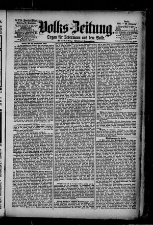 Volks-Zeitung vom 25.09.1881