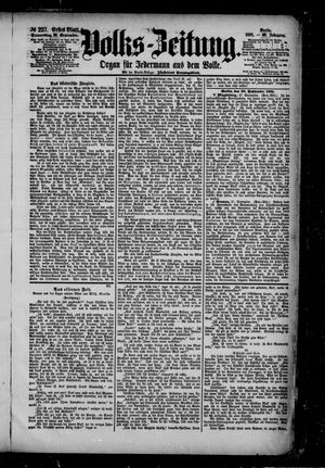 Volks-Zeitung vom 29.09.1881