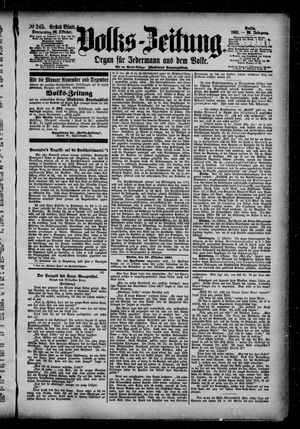 Volks-Zeitung vom 20.10.1881