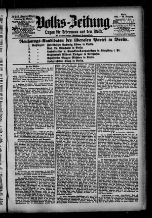 Volks-Zeitung vom 25.10.1881