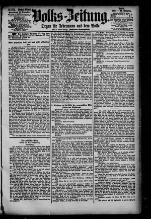 Volks-Zeitung vom 19.11.1881