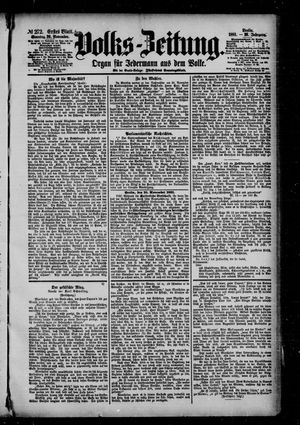 Volks-Zeitung vom 20.11.1881