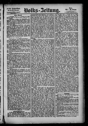 Volks-Zeitung vom 20.11.1881