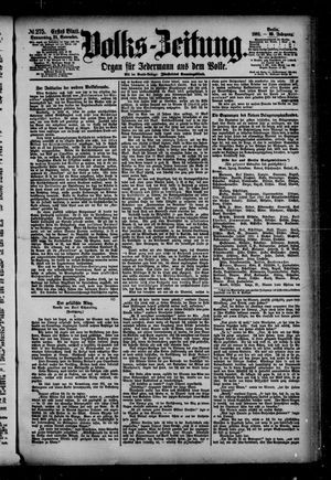 Volks-Zeitung vom 24.11.1881