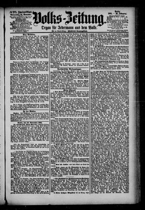 Volks-Zeitung vom 24.11.1881