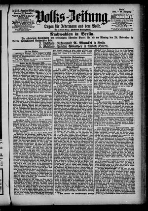 Volks-Zeitung vom 27.11.1881