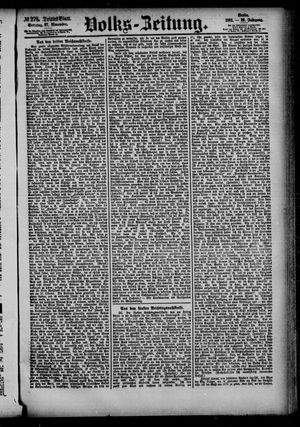 Volks-Zeitung vom 27.11.1881