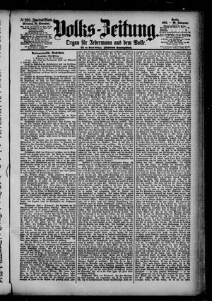 Volks-Zeitung vom 30.11.1881
