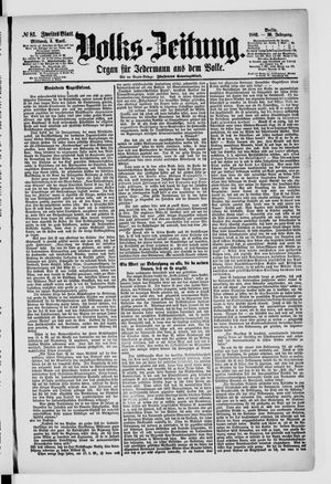 Volks-Zeitung vom 05.04.1882