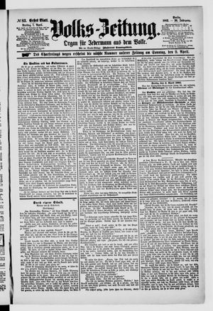 Volks-Zeitung vom 07.04.1882