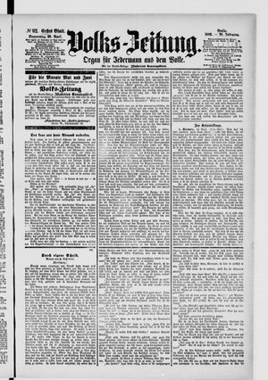 Volks-Zeitung vom 20.04.1882
