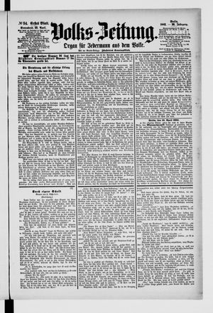 Volks-Zeitung vom 22.04.1882