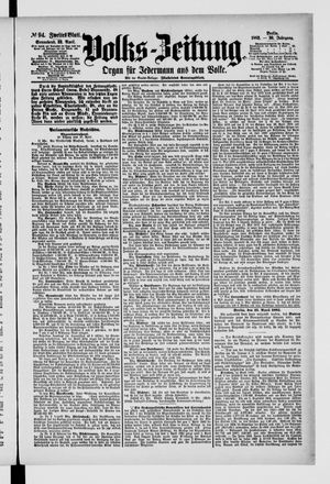 Volks-Zeitung vom 22.04.1882