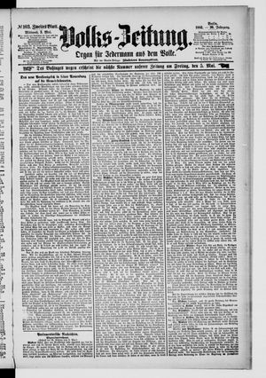 Volks-Zeitung vom 03.05.1882