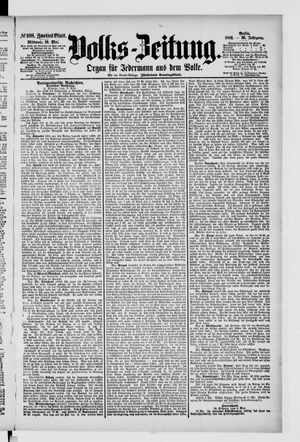 Volks-Zeitung vom 10.05.1882
