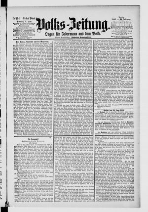 Volks-Zeitung vom 11.06.1882