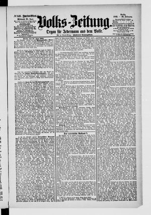 Volks-Zeitung vom 28.06.1882