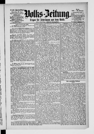 Volks-Zeitung vom 29.06.1882