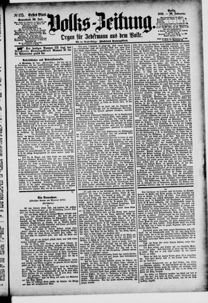 Volks-Zeitung on Jul 29, 1882
