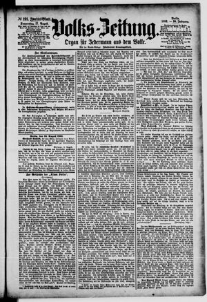 Volks-Zeitung vom 17.08.1882