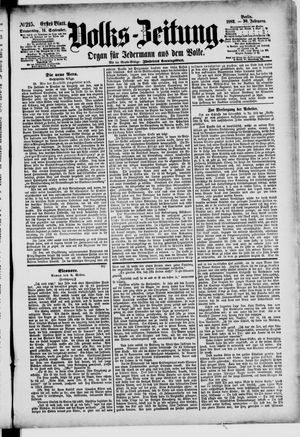 Volks-Zeitung vom 14.09.1882