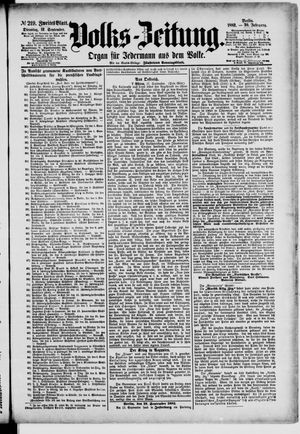 Volks-Zeitung vom 19.09.1882