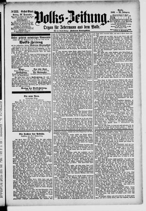 Volks-Zeitung vom 22.09.1882
