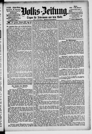 Volks-Zeitung vom 23.09.1882