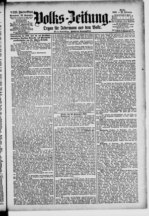 Volks-Zeitung vom 23.09.1882