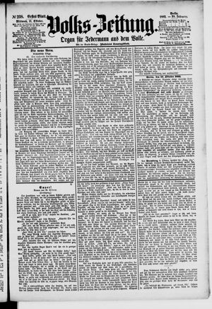 Volks-Zeitung vom 11.10.1882