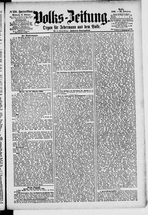 Volks-Zeitung vom 11.10.1882