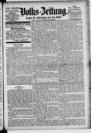 Volks-Zeitung vom 19.10.1882