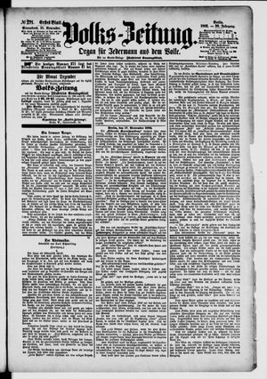 Volks-Zeitung vom 18.11.1882