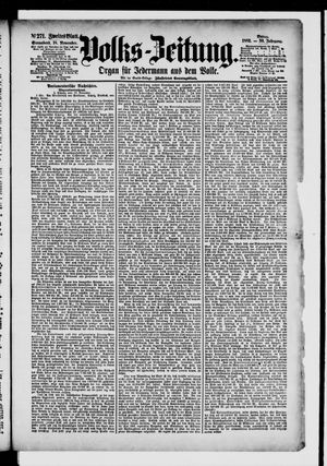 Volks-Zeitung vom 18.11.1882