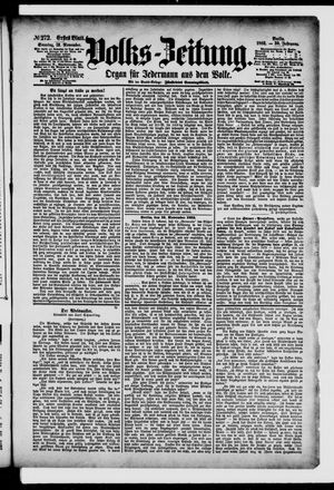 Volks-Zeitung vom 19.11.1882