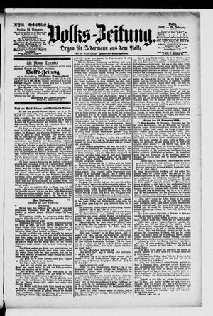 Volks-Zeitung vom 24.11.1882