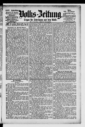 Volks-Zeitung vom 25.11.1882