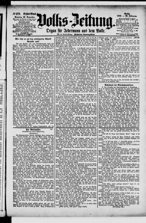 Volks-Zeitung vom 26.11.1882
