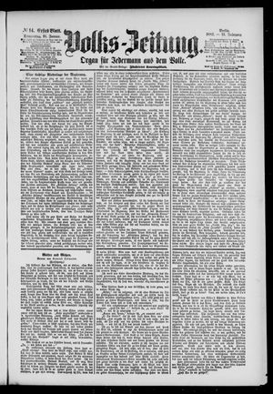 Volks-Zeitung vom 18.01.1883